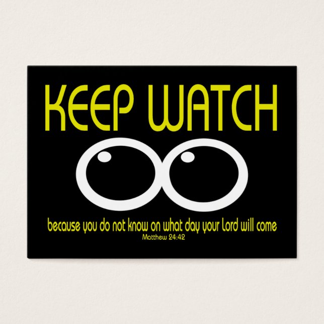 BEHALT WATCH - Matthew 24:42 Traktkarten / (Vorderseite)