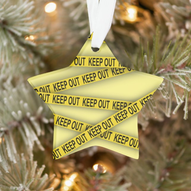 Behalt weg bleibe nicht überschreiten Polizei Band Ornament (Baum)