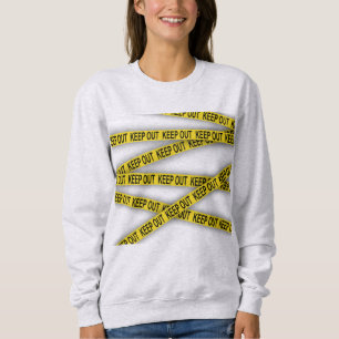 Behalt weg bleibe nicht überschreiten Polizei Band Sweatshirt