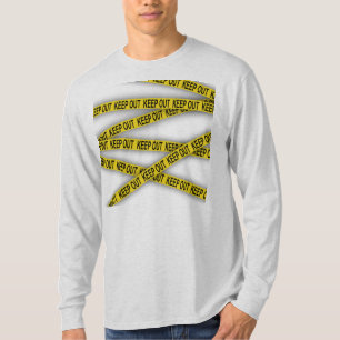 Behalt weg bleibe nicht überschreiten Polizei Band T-Shirt