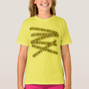 Behalt weg bleibe nicht überschreiten Polizei Band T-Shirt