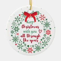 Behalt Weihnachten mit deiner Verzierung