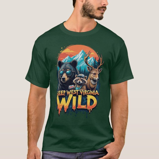 Behalt West Virginia Wild T - Shirt (Vorderseite)