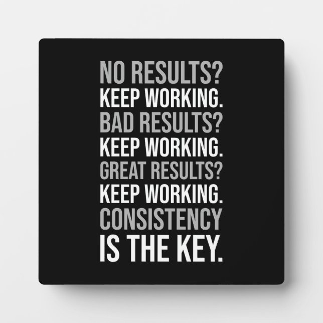Behalt Working - Gym, Hustle, Erfolg, Motivierend Fotoplatte (Vorderseite)
