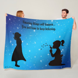 Behalt zu glauben, Starry Sky Young Girls wünschen Fleecedecke