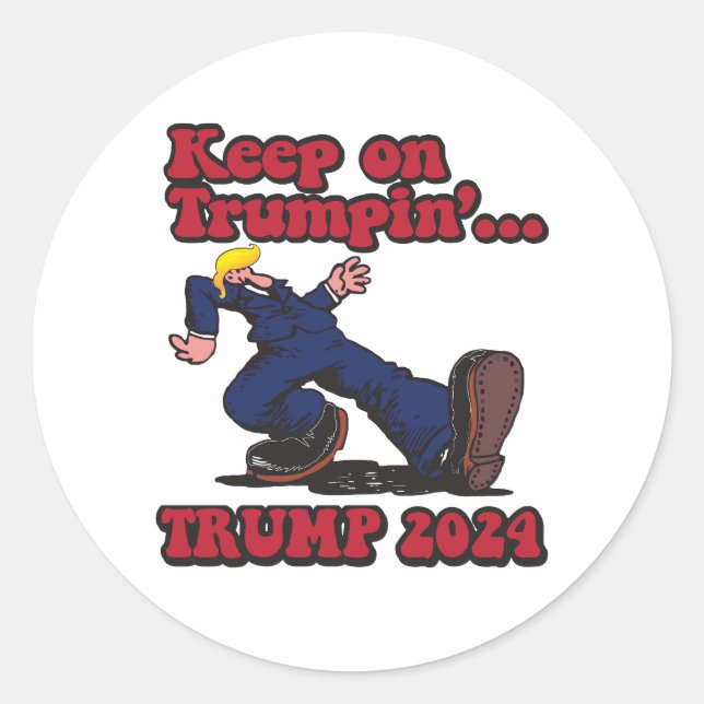 Behalt zu Trump 2024 Runder Aufkleber (Vorderseite)