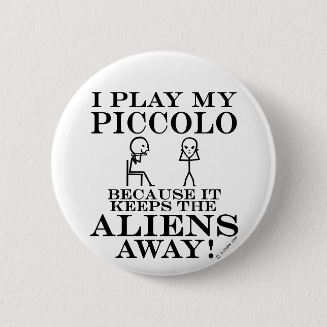 Behalte Außerirdischen Away Piccolo Button (Vorderseite)