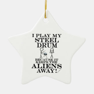 Behalte Außerirdischen Away Steel Trommelfell Kera Keramik Ornament