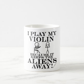 Behalte Außerirdischen weg von Violine Kaffeetasse