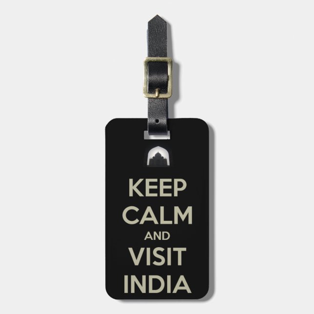 behalte Besuch India Gepäckanhänger (Vorderseite vertikal)