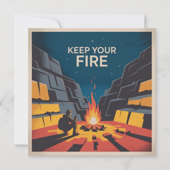 Behalte Dein Feuer Dankeskarte (Vorderseite)