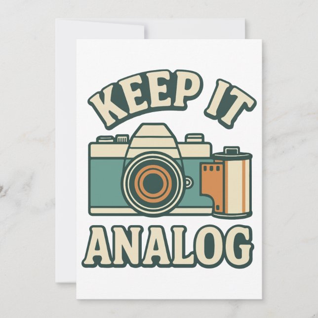 Behalte es analog einladung (Vorderseite)