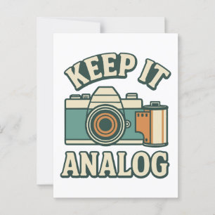 Behalte es analog postkarte