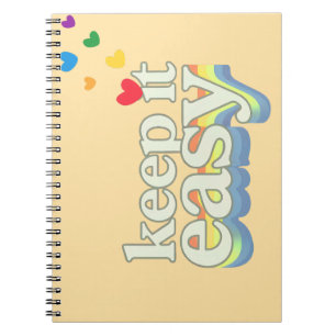 Behalte es einfach Retro Pride-Typografie-Design Notizblock