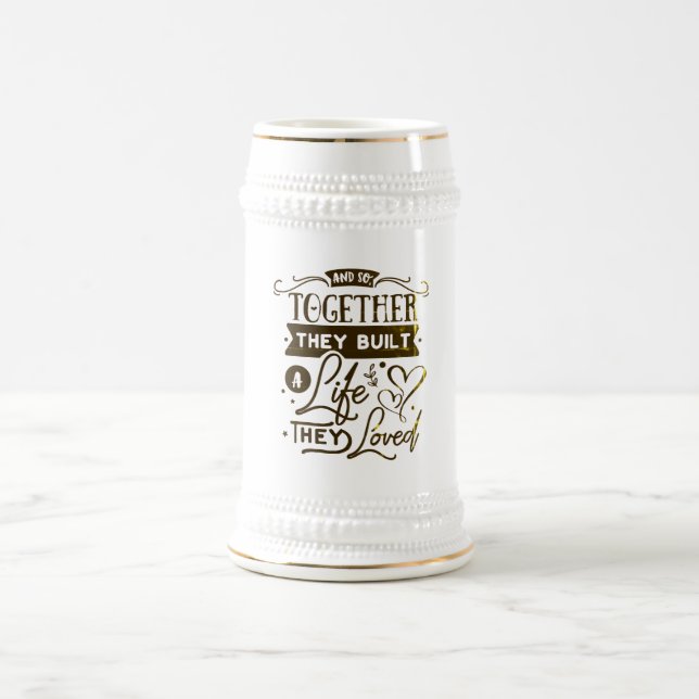 Behalte oder entwirf deinen eigenen - Stein Bierglas (Mittel)