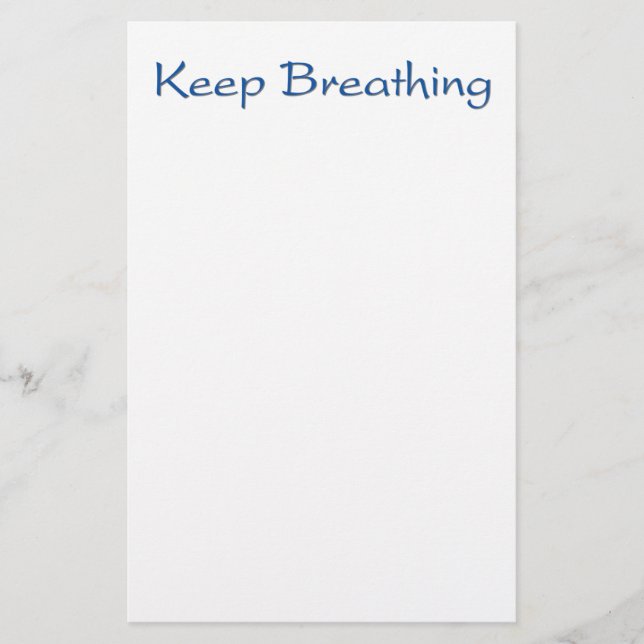 Behalten Atmen Briefpapier (Vorderseite)