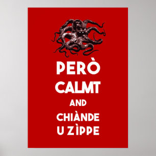 Behalten Barse-Oktopus Poster