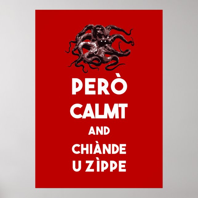 Behalten Barse-Oktopus Poster (Vorne)