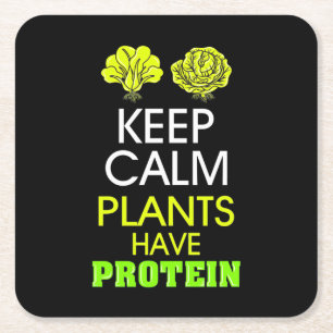 Behalten Calm-Pflanze haben Protein Rechteckiger Pappuntersetzer