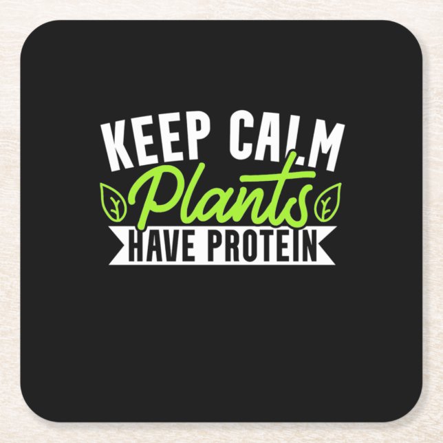 Behalten Calm-Pflanze Protein haben Rechteckiger Pappuntersetzer (Vorderseite)