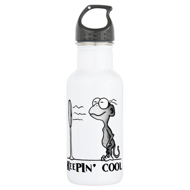 Behalten des coolen Affen Edelstahlflasche (Vorderseite)