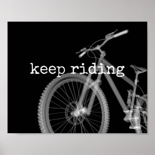 behalten Fahrrad zitieren moderne Schwarz-Weiß Poster