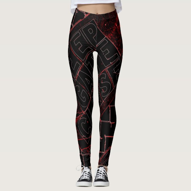 behalten Gate geschlossen Zeichen schwarz Leggings (Vorderseite)