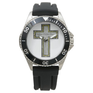 Behalten in der Zeit mit Jesus Armbanduhr