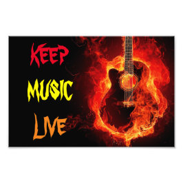 behalten Live-Gitarre Fotodruck