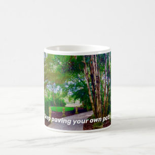 Behalten Planen des eigenen Weges Kaffeetasse