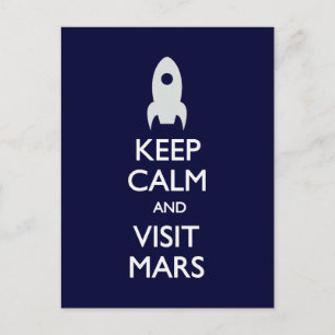 Behalten Ruhe Besuchen Sie Mars Postkarte