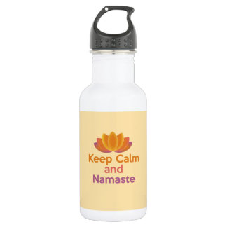 Behalten Ruhe und Namaste - Yoga, Relax, Zen Trinkflasche