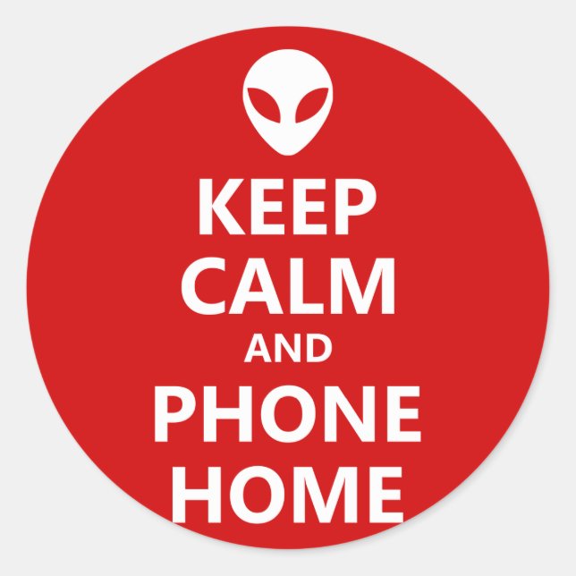 Behalten Ruhe und Telefonnummer Zuhause Runder Aufkleber (Vorderseite)