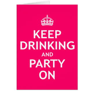Behalten Sie an trinken und Party