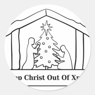 Behalten Sie Christus aus Weihnachten, Aufkleber