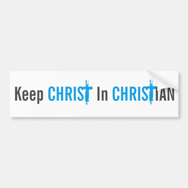 Behalten Sie Christus im christlichen Autoaufkleber (Vorne)