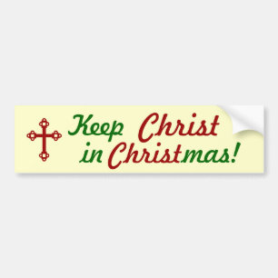 Behalten Sie CHRISTUS im Weihnachten! Autoaufkleber