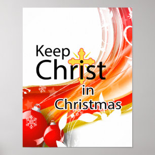 Behalten Sie Christus im Weihnachten, Strudel Poster