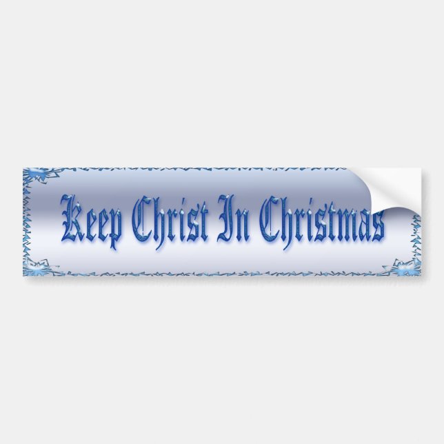 Behalten Sie Christus im WeihnachtsAutoaufkleber Autoaufkleber (Vorne)
