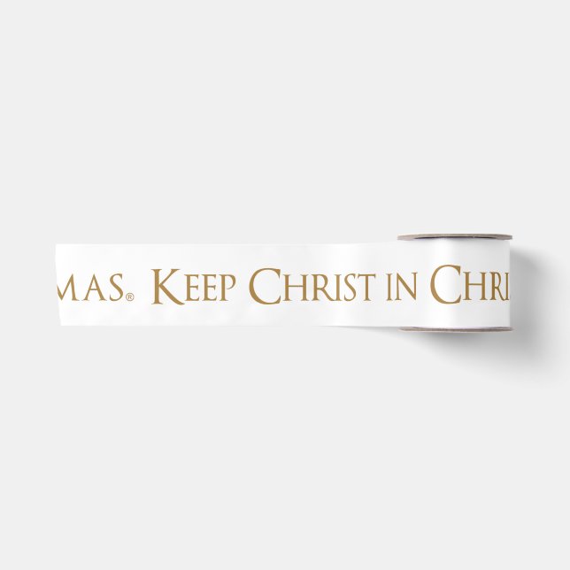 Behalten Sie Christus in Christmas® 3" weit Band Satinband (Vorderseite)