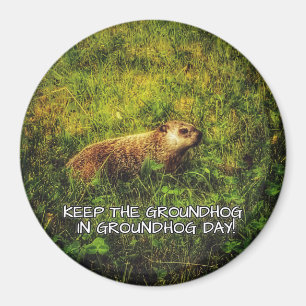Behalten Sie das Groundhog im Groundhog Magnet