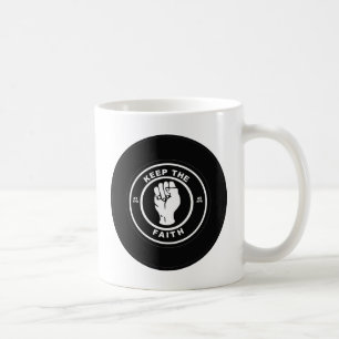 Behalten Sie das Vinyl des Glaubens 45rpm Kaffeetasse