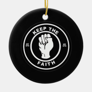 Behalten Sie das Vinyl des Glaubens 45rpm Keramikornament