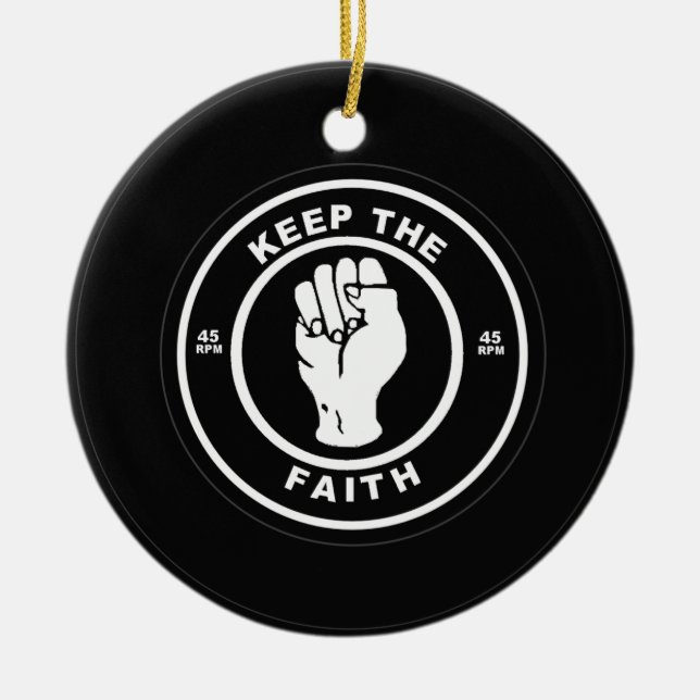 Behalten Sie das Vinyl des Glaubens 45rpm Keramikornament (Vorne)