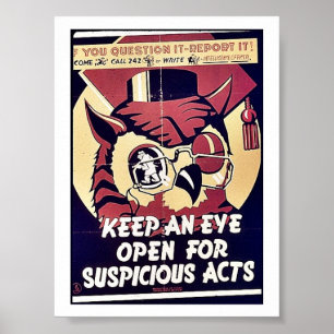 Behalten Sie ein Auge offen für misstrauische Poster