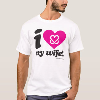 Behalten Sie eine Brust "ich Liebe meine Ehefrau-" T-Shirt