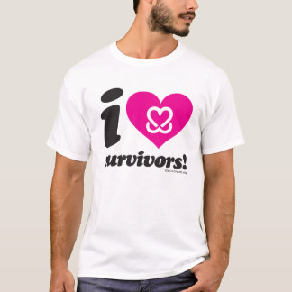Behalten Sie einen Brust-"ich Liebe-Überlebend-" T T-Shirt