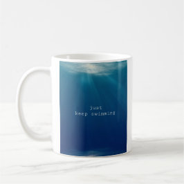Behalten Sie einfach Schwimmen Kaffeetasse