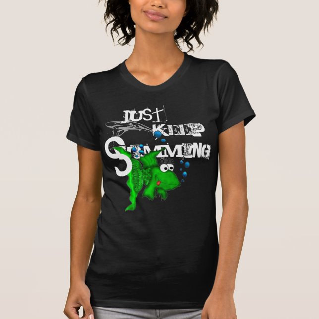 Behalten Sie einfach Schwimmen-T-Shirts T-Shirt (Vorderseite)