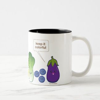 Behalten Sie es bunt (einfacher Entwurf) Zweifarbige Tasse